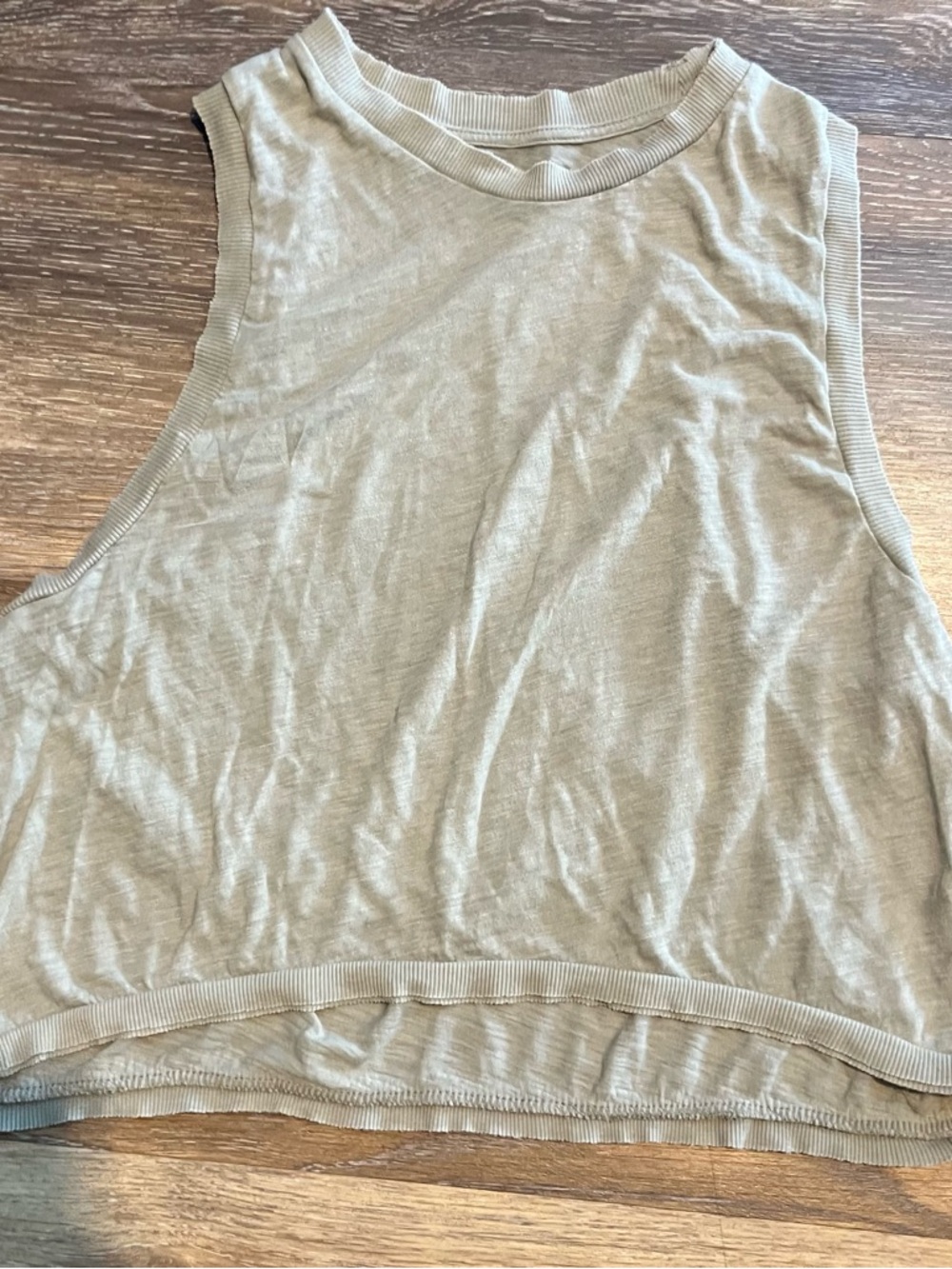 Free people movement Sleeveless Cropped Tank Top in Olive Green